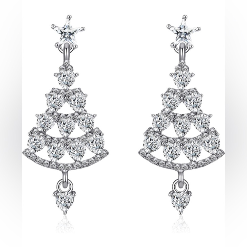 Beautiful Rhinestone Christmas 🎄Earrings - Picture 5 of 6